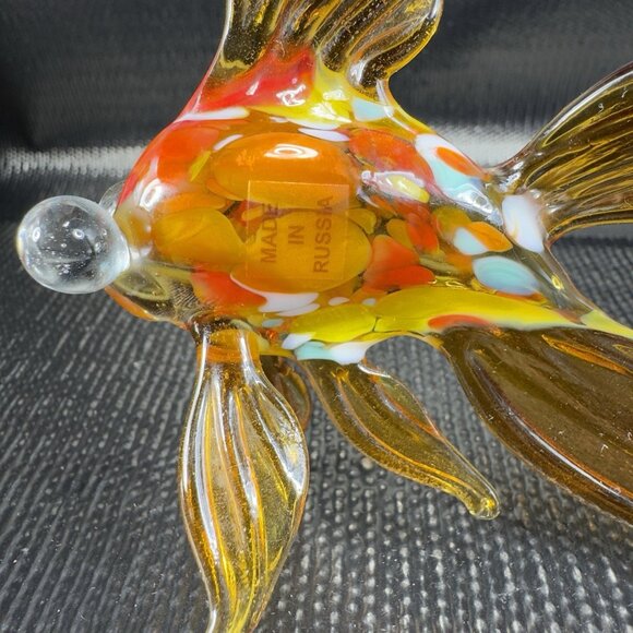 Hand Blown Russian Art Glass Fish Figurine Delicate Figure Hand Made In Russia - Picture 4 of 14